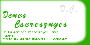 denes cseresznyes business card