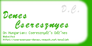 denes cseresznyes business card